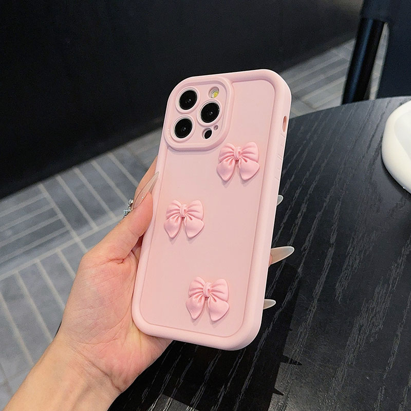 ピンクの蝶ネクタイ付きスマホケース iPhone 15 16 - Phone Cases Pink のレビューと価格