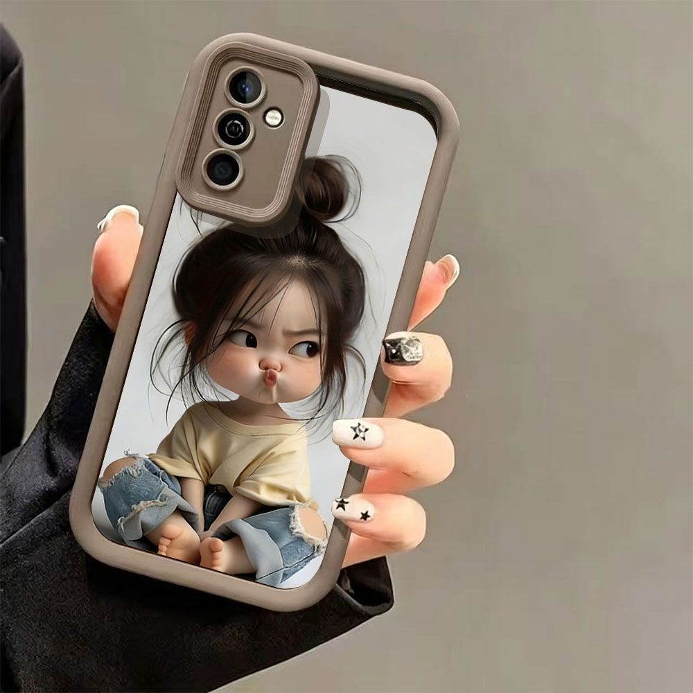 ミートボールヘッドガールシリコン耐衝撃スマホケース Sams - Phone Cases Girls のレビューと価格