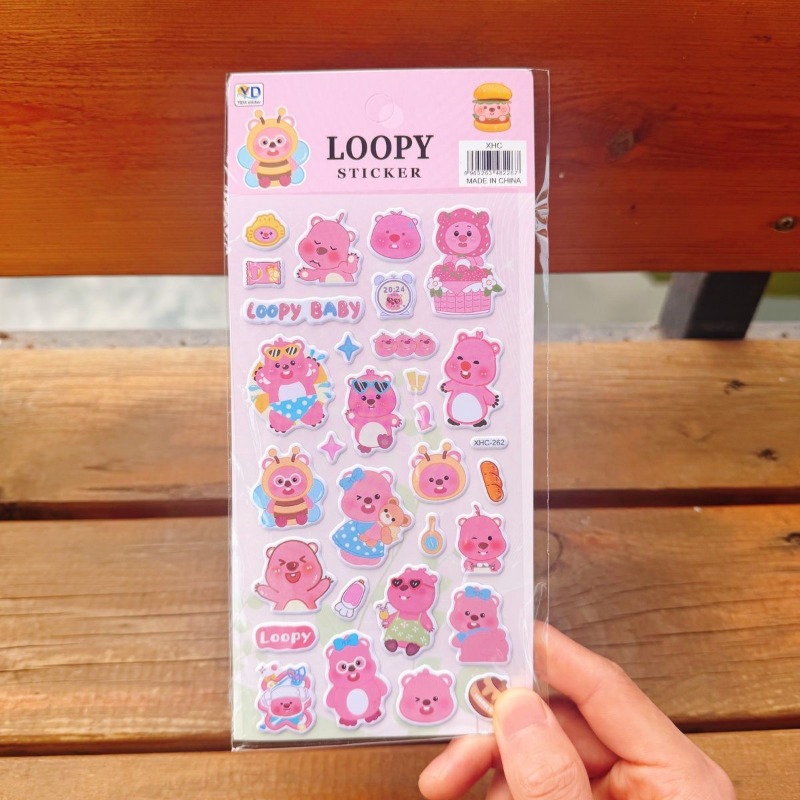 新しいポロロアニメのかわいいループ状3Dフォームステッカー、 - Phone Cases Loopy のレビューと価格