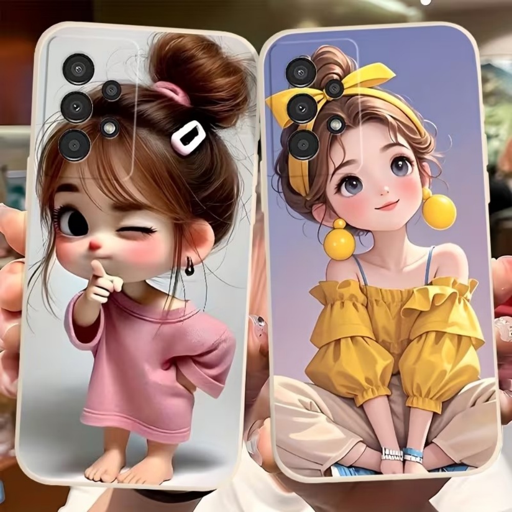 かわいい漫画の女の子柄デザインのスマホケース、Samsung - Phone Cases Girls のレビューと価格