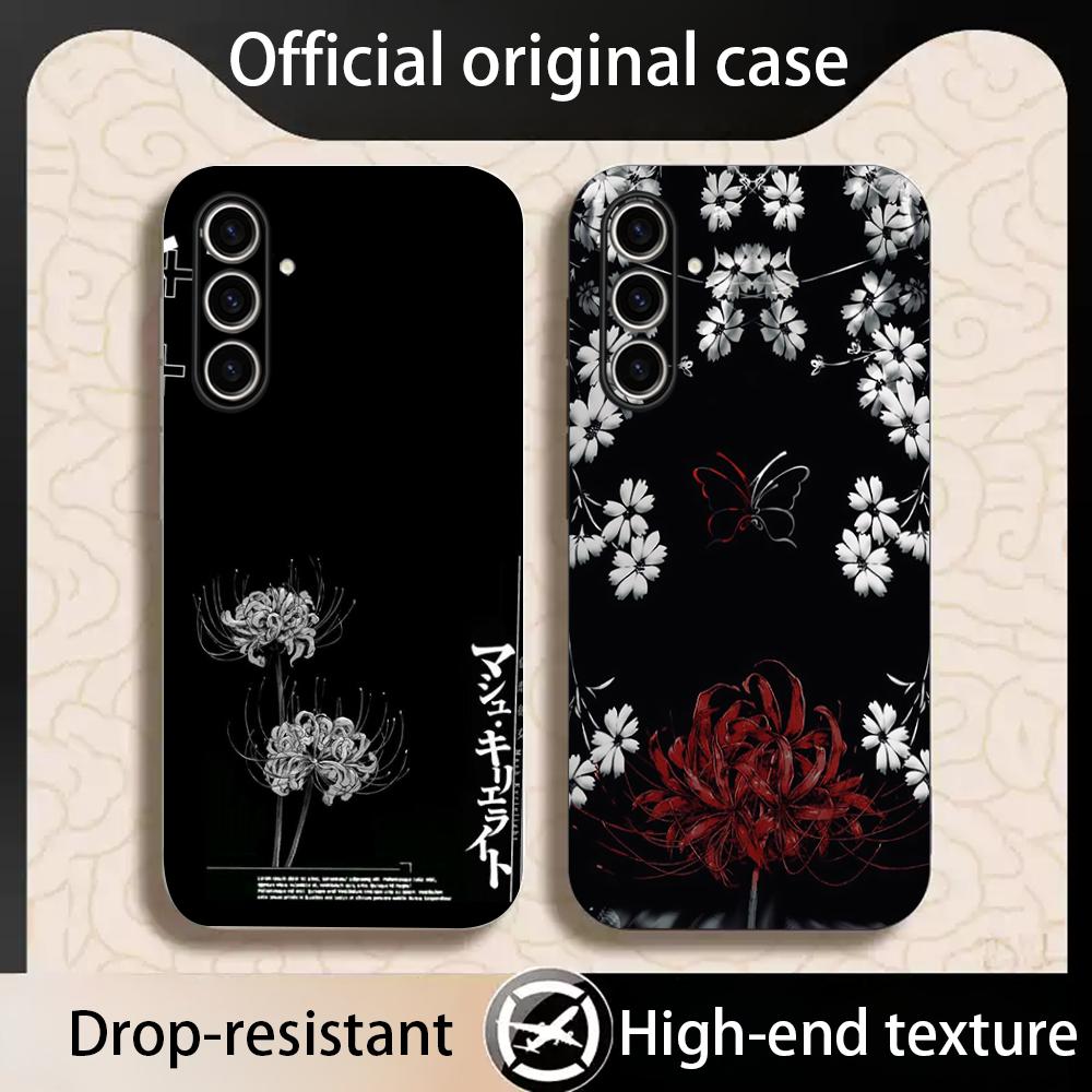 赤いスパイダーリリー柄の日本風アートデザインスマホケース S - Phone Cases Trendy のレビューと価格